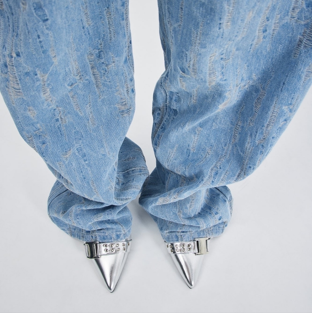 Silver Pumps- Size 9 - Picture 2 of 6